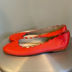 Sam Edelman persimmon leather flat shoe - like new